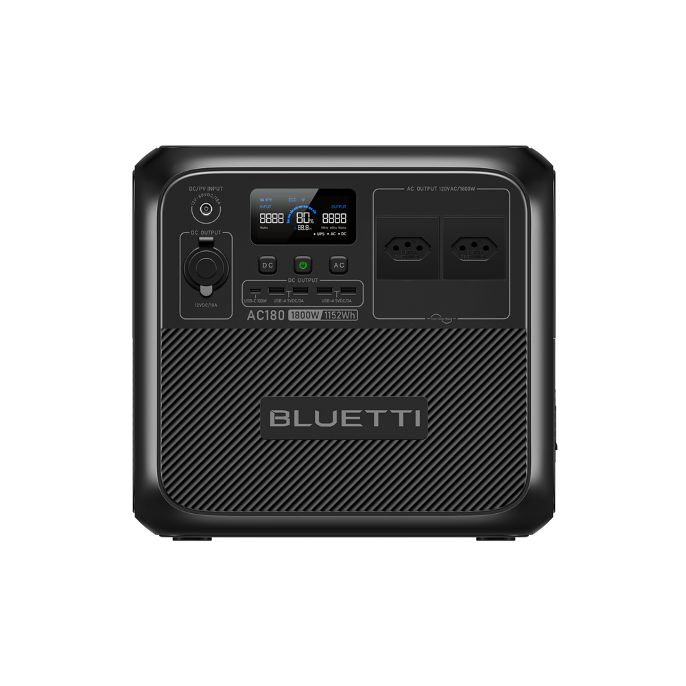 BLUETTI AC180 Estação de Energia Portátil | 1.800 W 1.152 Wh