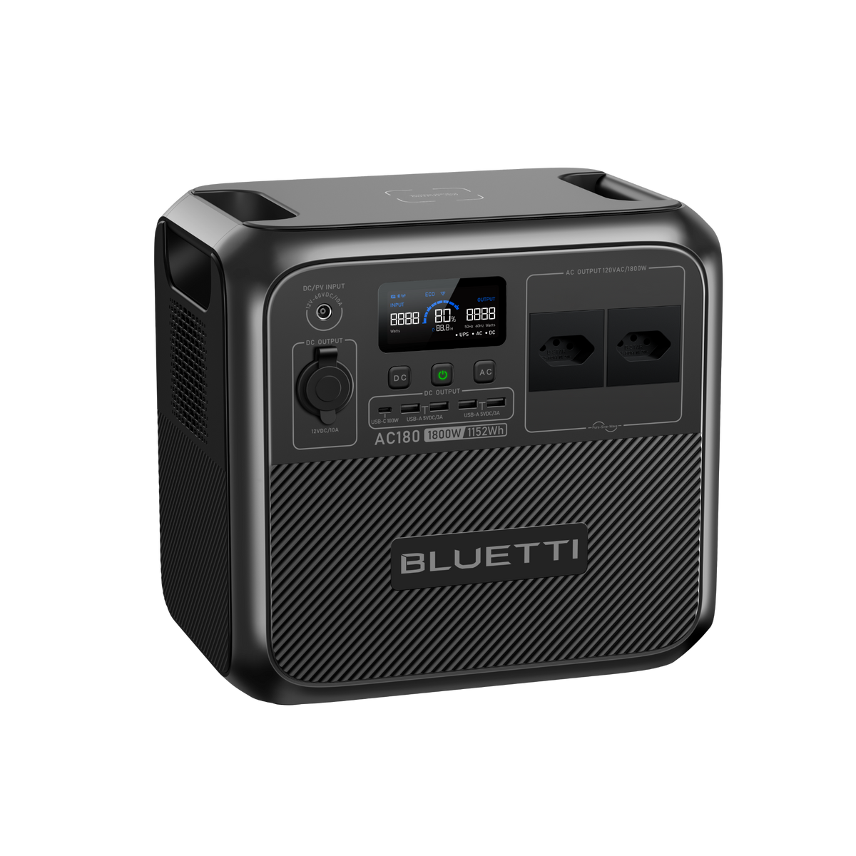 BLUETTI AC180 Estação de Energia Portátil | 1.800 W 1.152 Wh