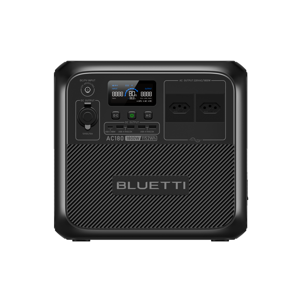 BLUETTI AC180 Estação de Energia Portátil | 1.800 W 1.152 Wh