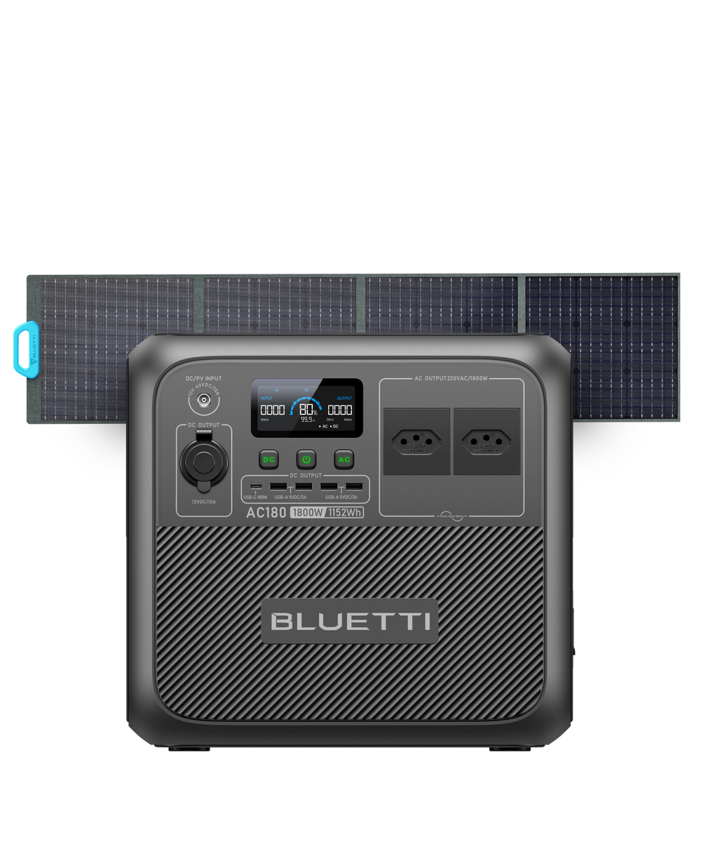 BLUETTI AC180 Estação de Energia Portátil | 1.800 W 1.152 Wh