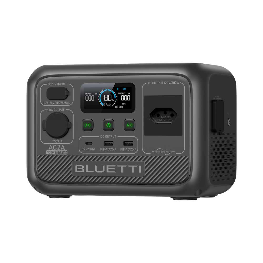 BLUETTI AC2A Estação de Energia Portátil | 300 W 204 Wh