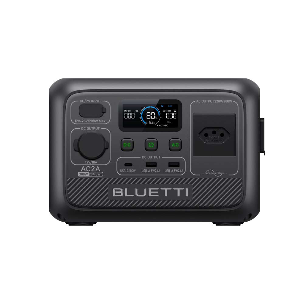 BLUETTI AC2A Estação de Energia Portátil | 300 W 204 Wh