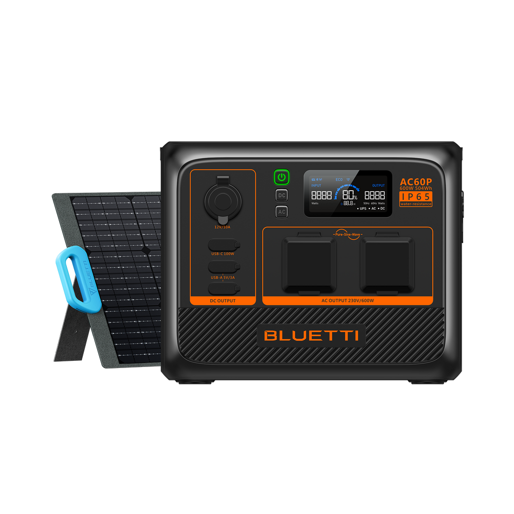 BLUETTI AC60P Estação de Energia Portátil | 600 W 504 Wh