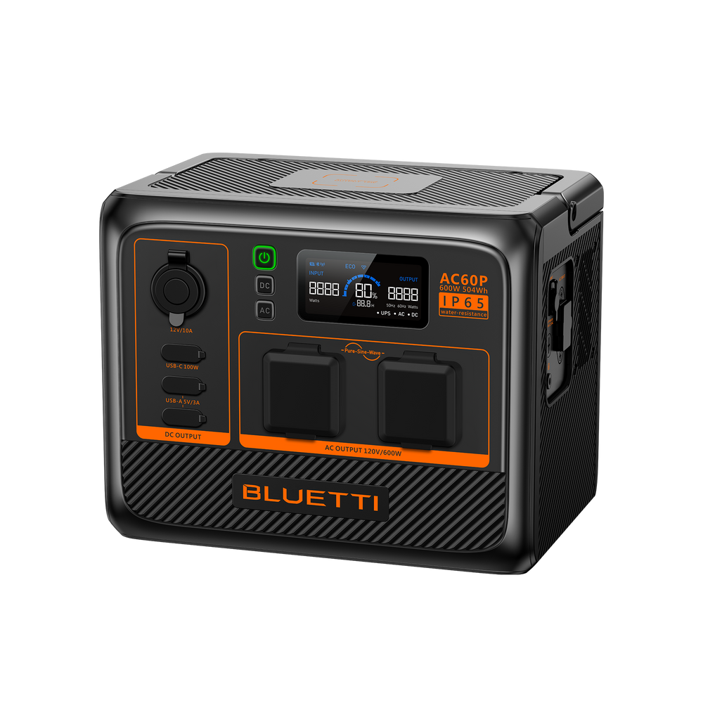 BLUETTI AC60P Estação de Energia Portátil | 600 W 504 Wh