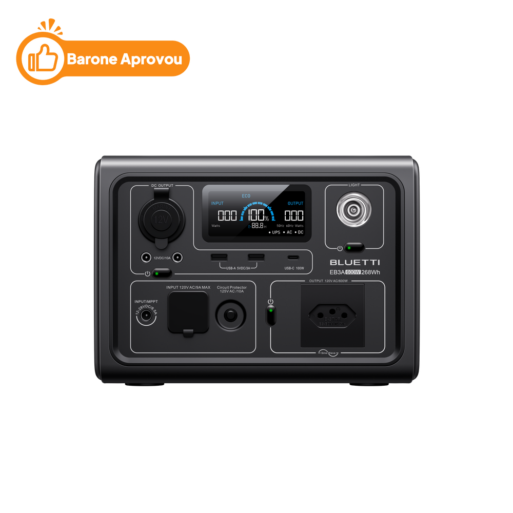 BLUETTI EB3A Estação de Energia Portátil | 600 W 268 Wh