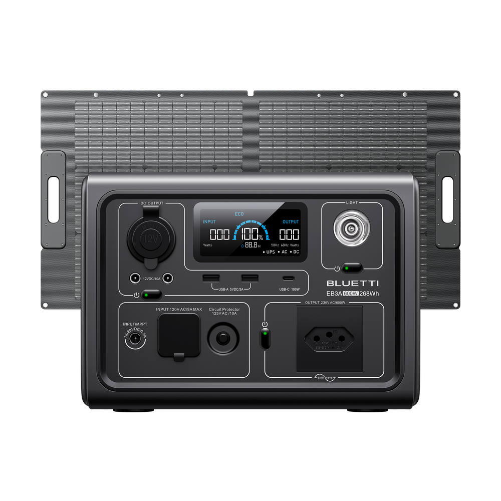 BLUETTI EB3A Estação de Energia Portátil | 600 W 268 Wh