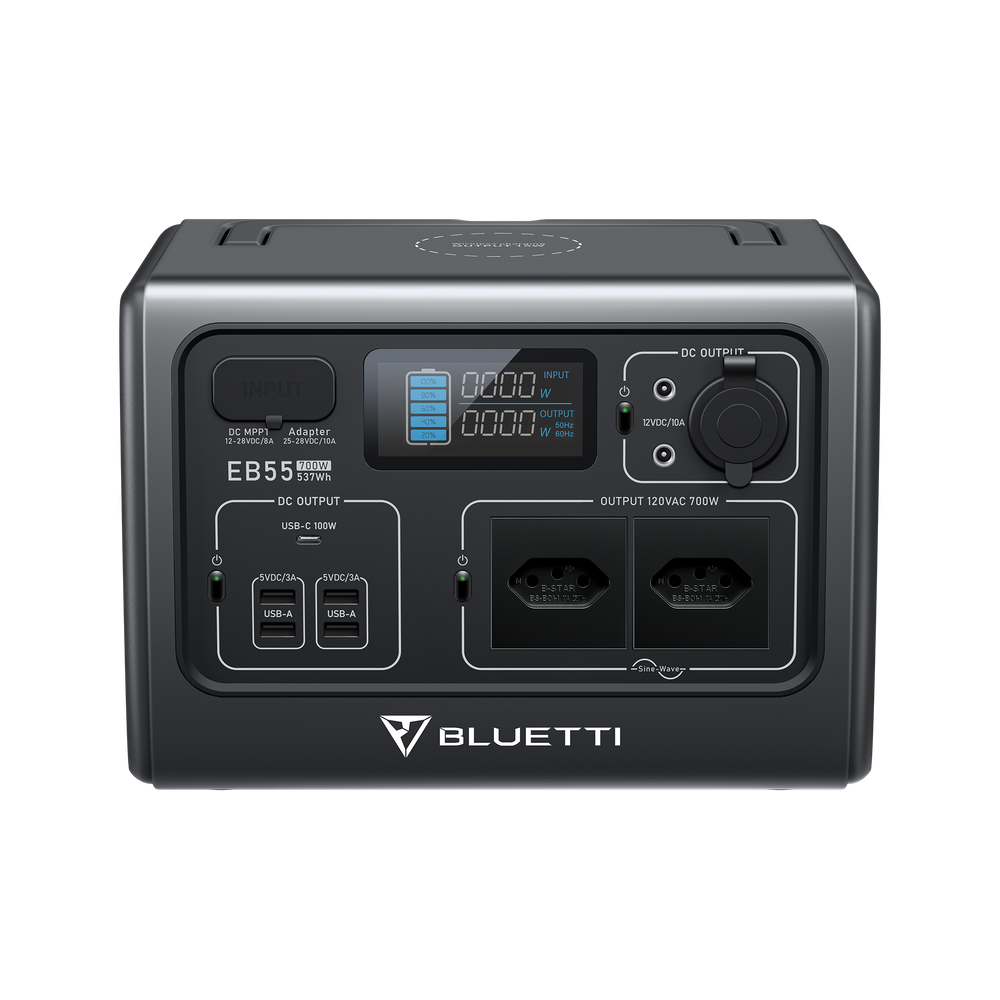 BLUETTI EB55 Estação de Energia Portátil | 700 W 537 Wh