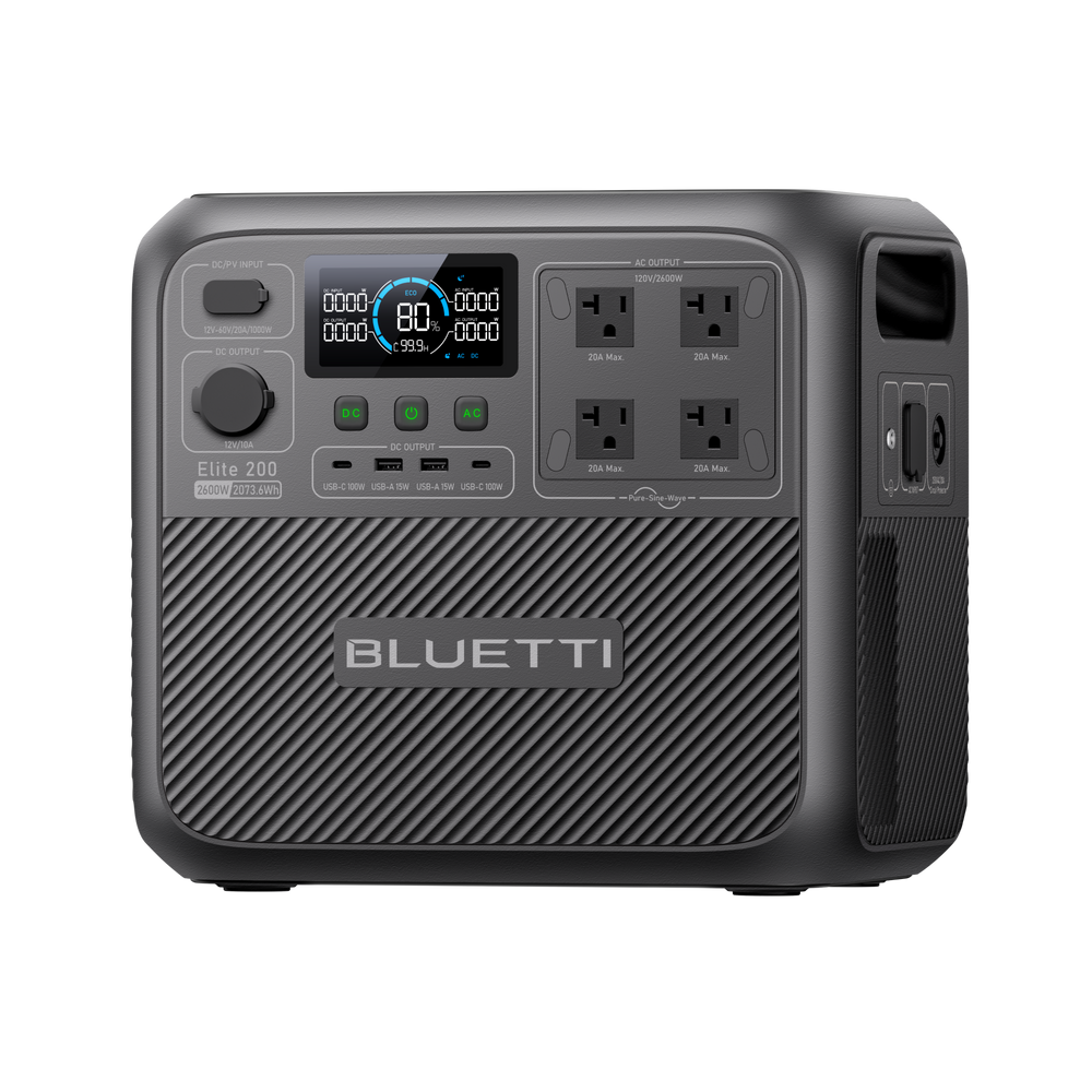 BLUETTI Elite 200 V2 Estação de Energia Portátil | 2.600 W 2.073,6 Wh