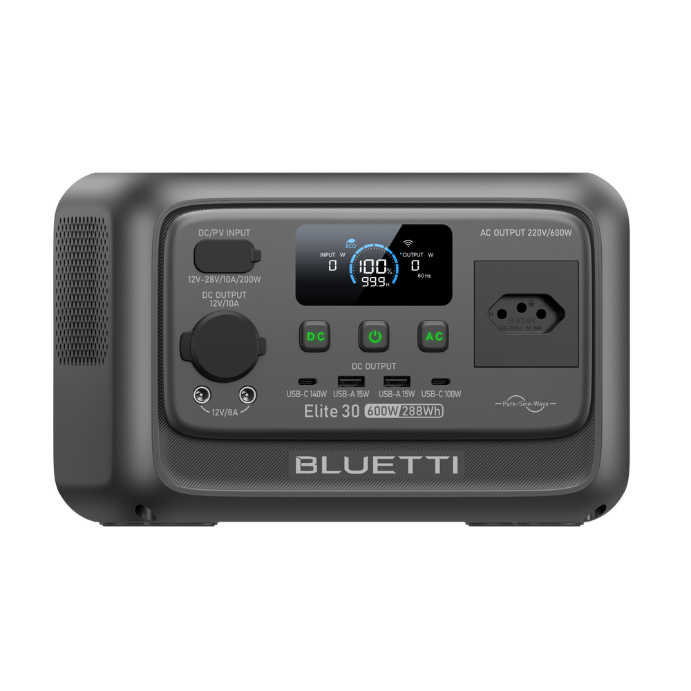BLUETTI Elite 30 V2 Estação de Energia Portátil | 600 W 288 Wh