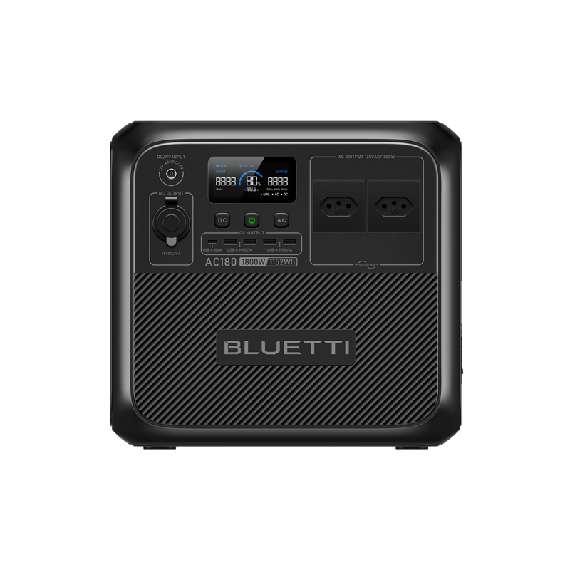 BLUETTI AC180 Estação de Energia Portátil | 1.800 W 1.152 Wh