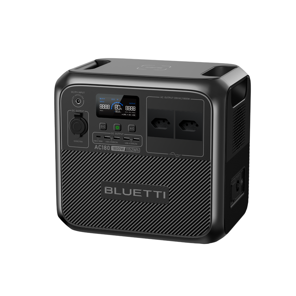 BLUETTI AC180 Estação de Energia Portátil | 1.800 W 1.152 Wh