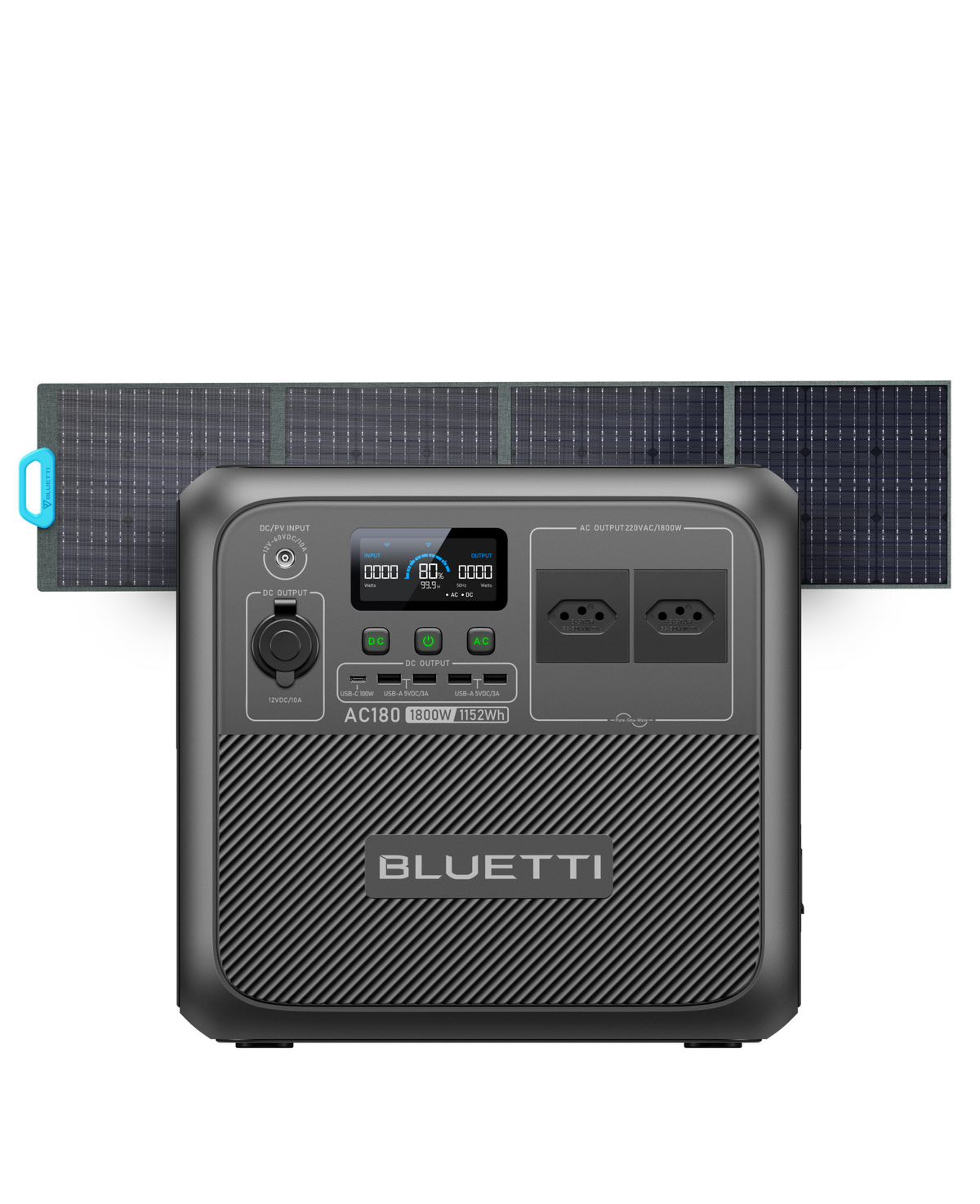 BLUETTI AC180 Estação de Energia Portátil | 1.800 W 1.152 Wh