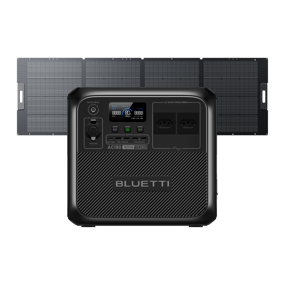 BLUETTI AC180 Estação de Energia Portátil | 1.800 W 1.152 Wh