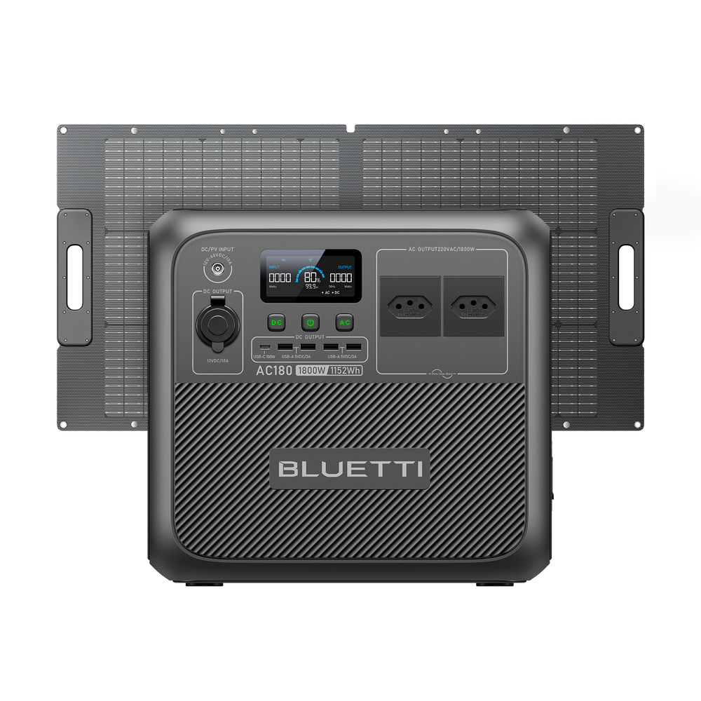 BLUETTI AC180 Estação de Energia Portátil | 1.800 W 1.152 Wh