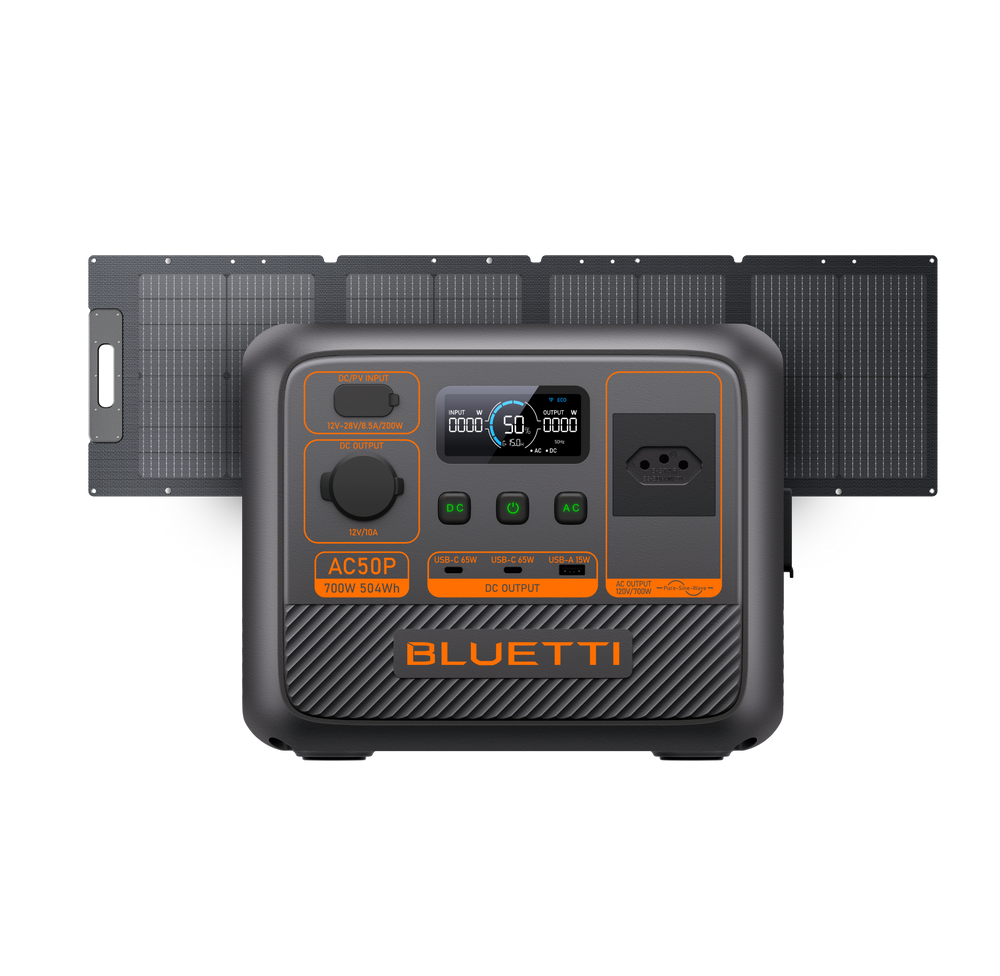 BLUETTI AC50P Estação de Energia Portátil | 700 W 504 Wh