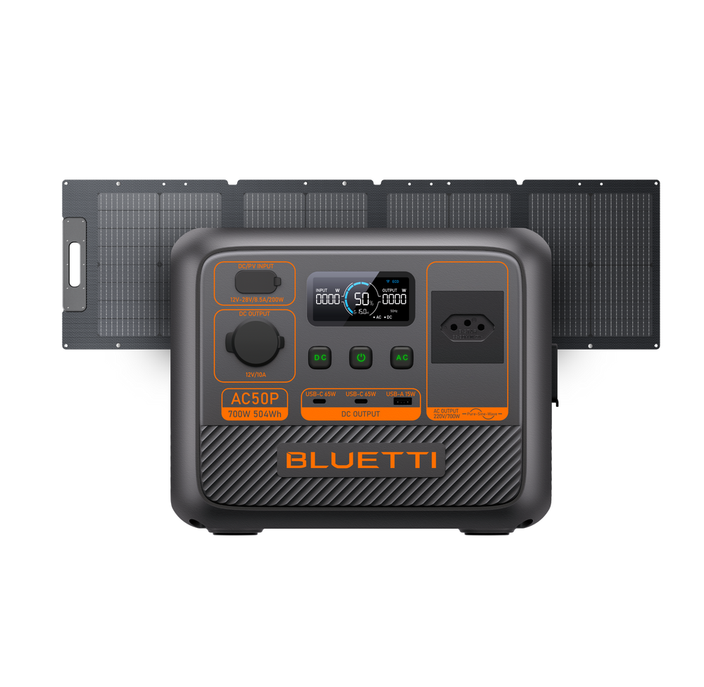 BLUETTI AC50P Estação de Energia Portátil | 700 W 504 Wh