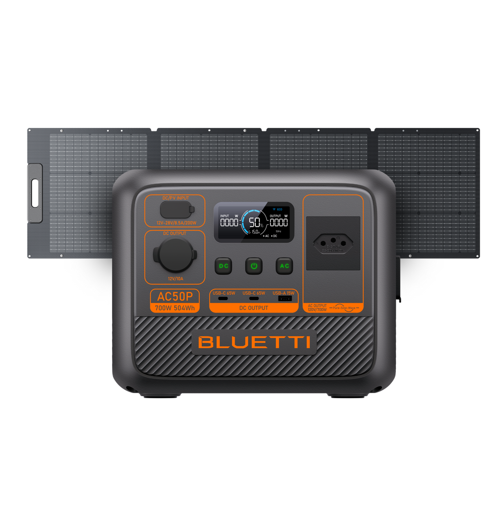BLUETTI AC50P Estação de Energia Portátil | 700 W 504 Wh
