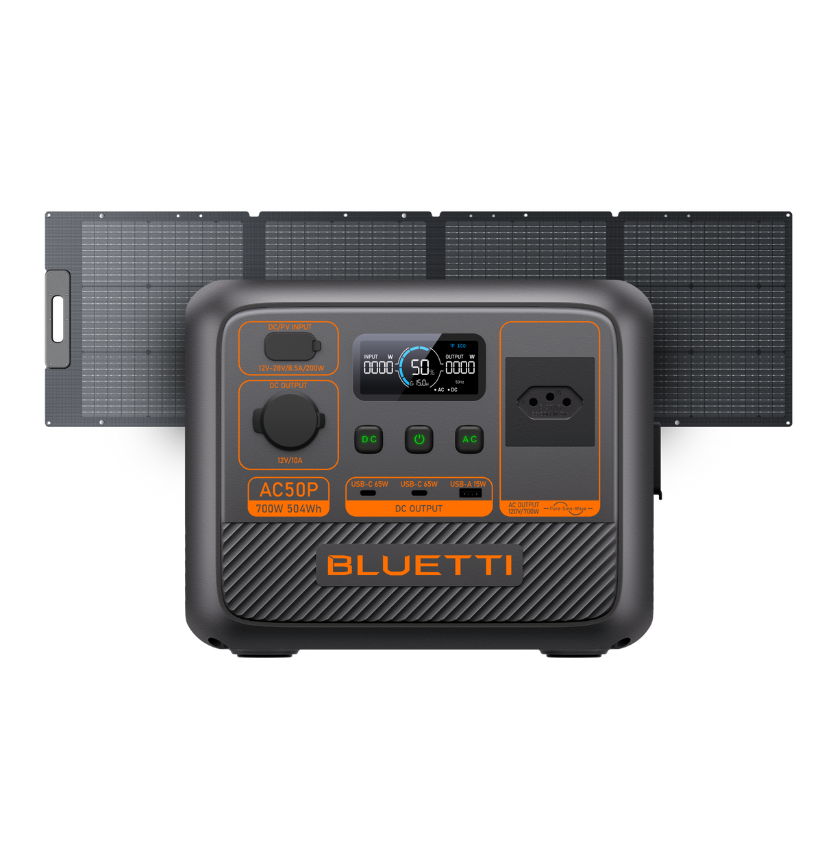 BLUETTI AC50P Estação de Energia Portátil | 700 W 504 Wh