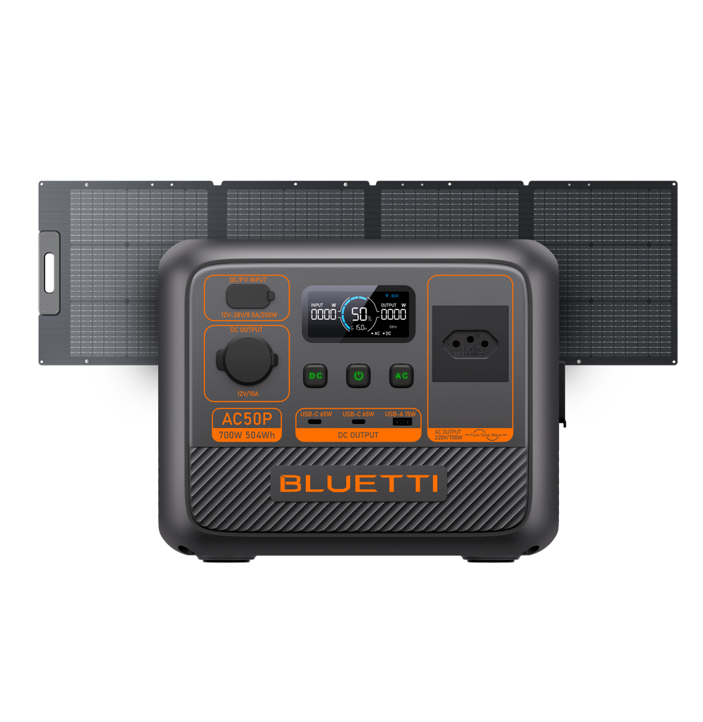 BLUETTI AC50P Estação de Energia Portátil | 700 W 504 Wh