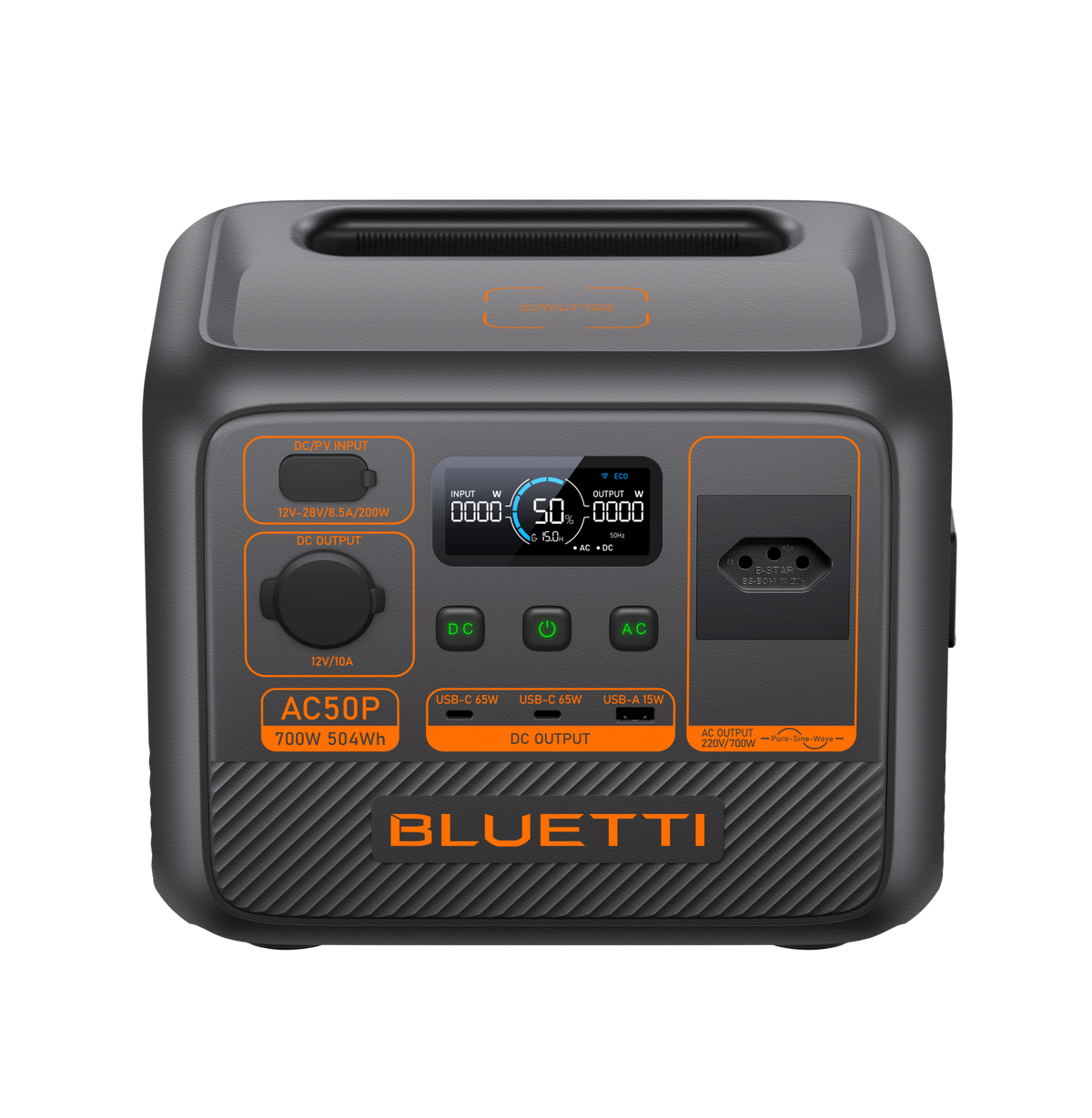 BLUETTI AC50P Estação de Energia Portátil | 700 W 504 Wh