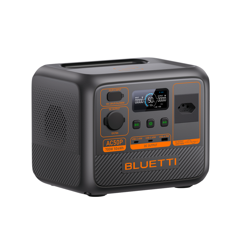 BLUETTI AC50P Estação de Energia Portátil | 700 W 504 Wh