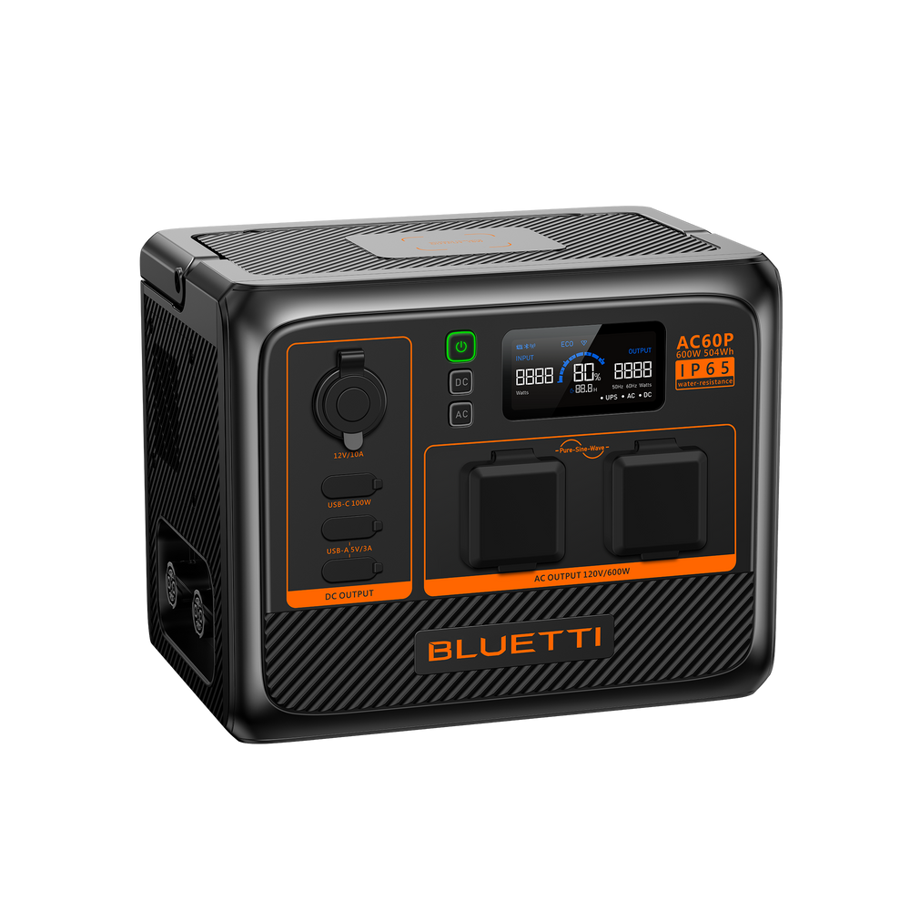 BLUETTI AC60P Estação de Energia Portátil | 600 W 504 Wh
