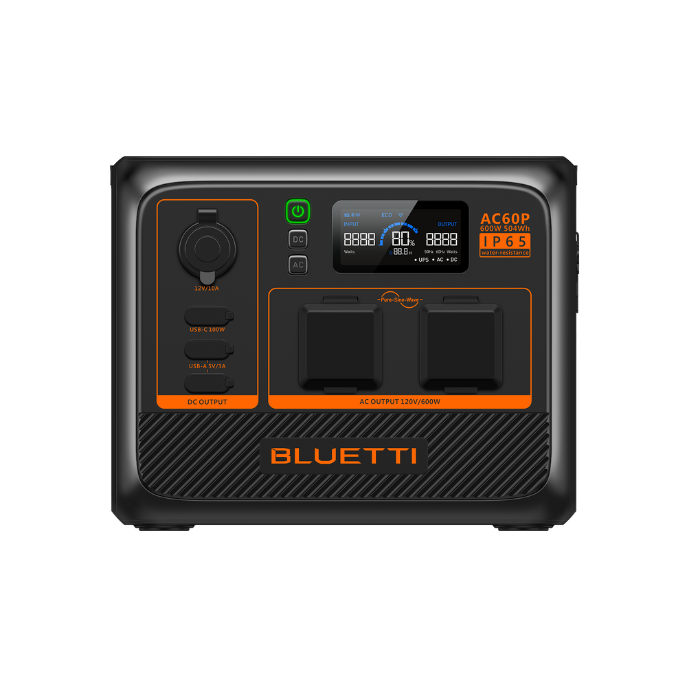 BLUETTI AC60P Estação de Energia Portátil | 600 W 504 Wh