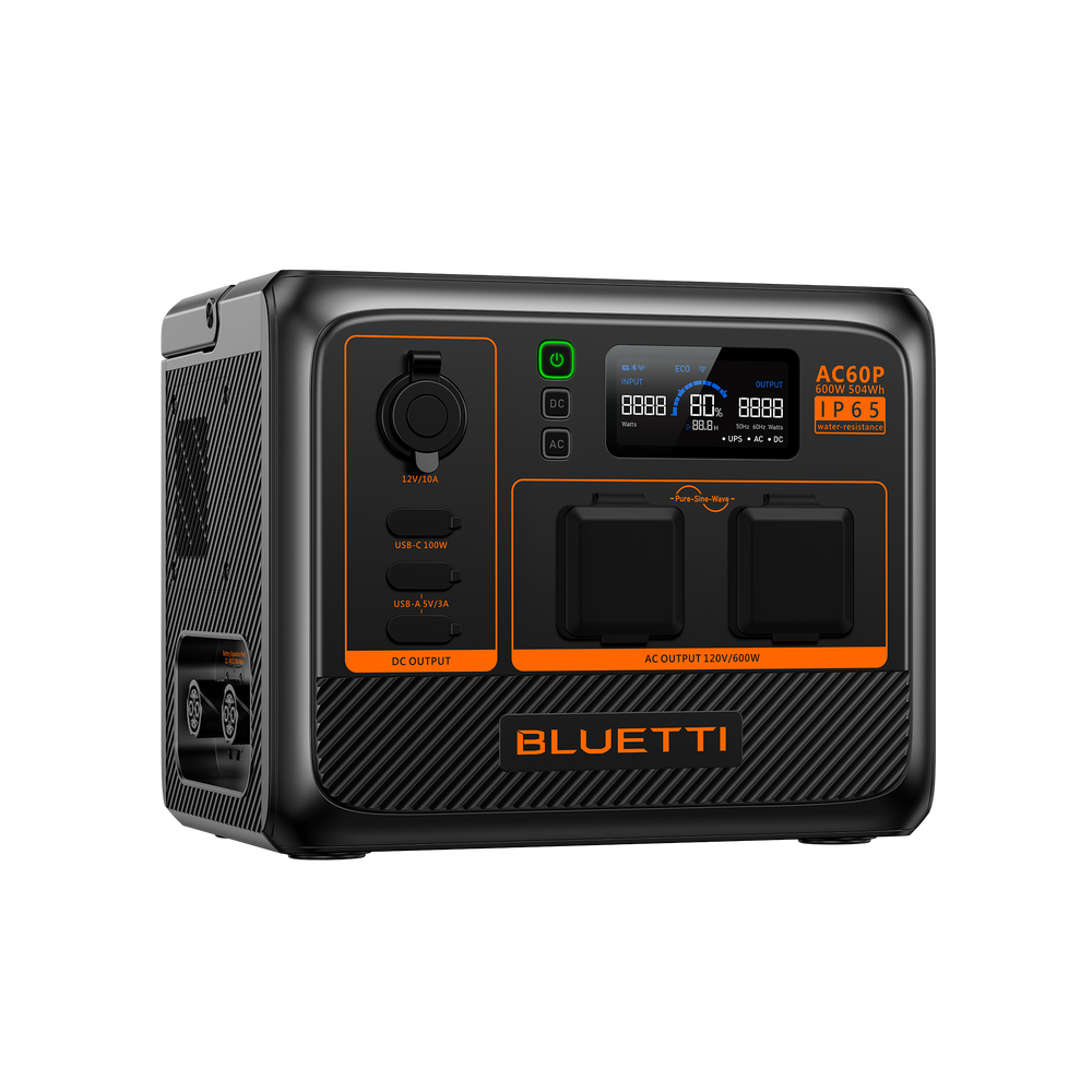 BLUETTI AC60P Estação de Energia Portátil | 600 W 504 Wh