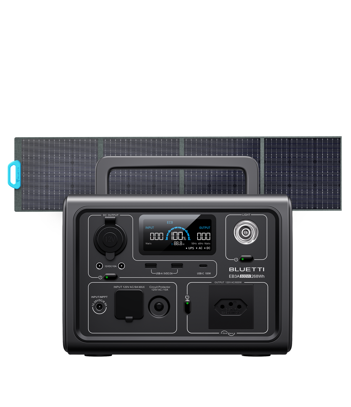 BLUETTI EB3A Estação de Energia Portátil | 600 W 268 Wh