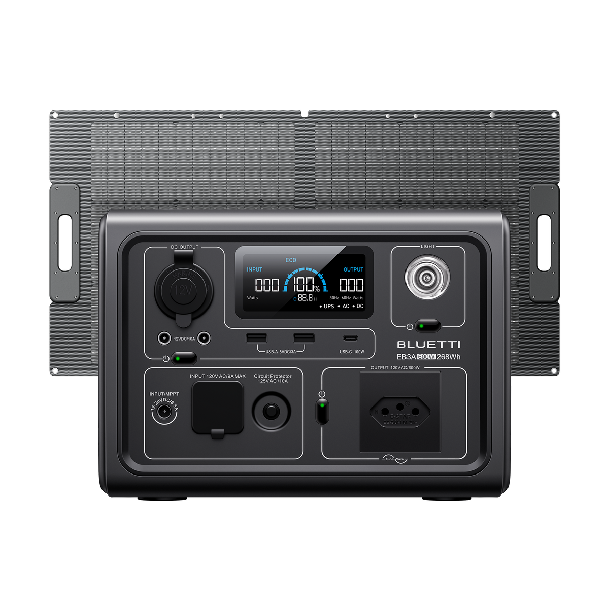 BLUETTI EB3A Estação de Energia Portátil | 600 W 268 Wh