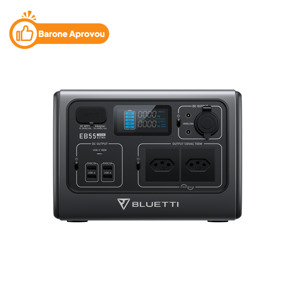 BLUETTI EB55 Estação de Energia Portátil | 700 W 537 Wh