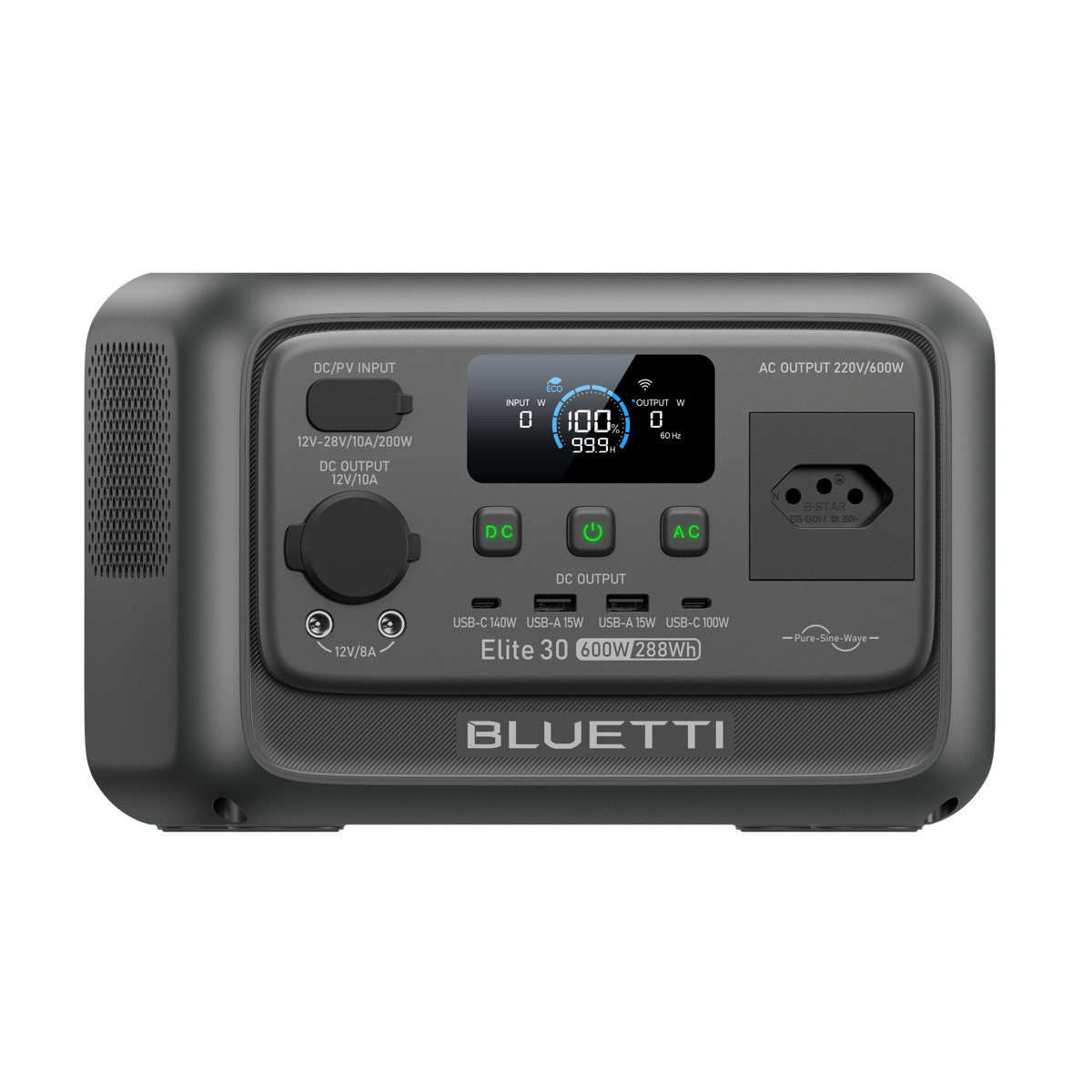 BLUETTI Elite 30 V2 Estação de Energia Portátil | 600 W 288 Wh