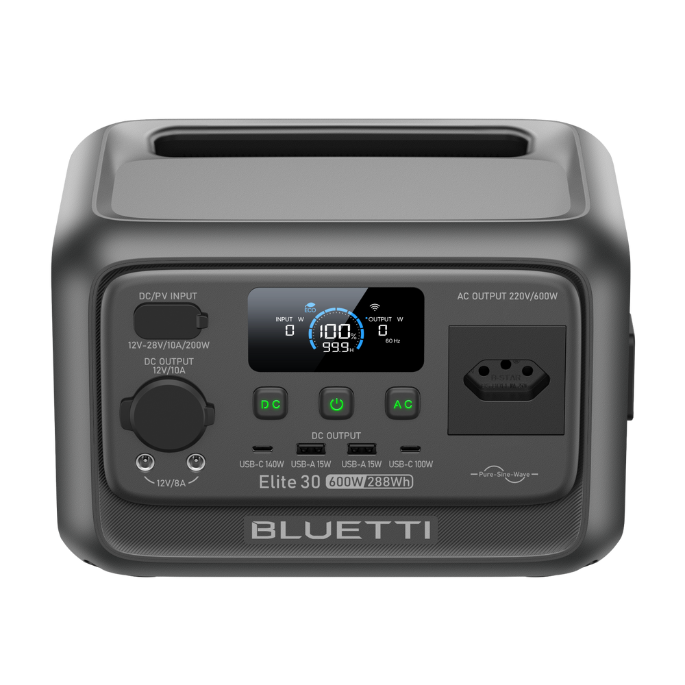BLUETTI Elite 30 V2 Estação de Energia Portátil | 600 W 288 Wh