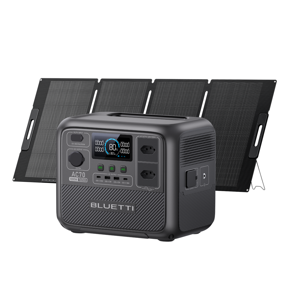 BLUETTI AC70 Estação de Energia Portátil | 1000 W 768 Wh