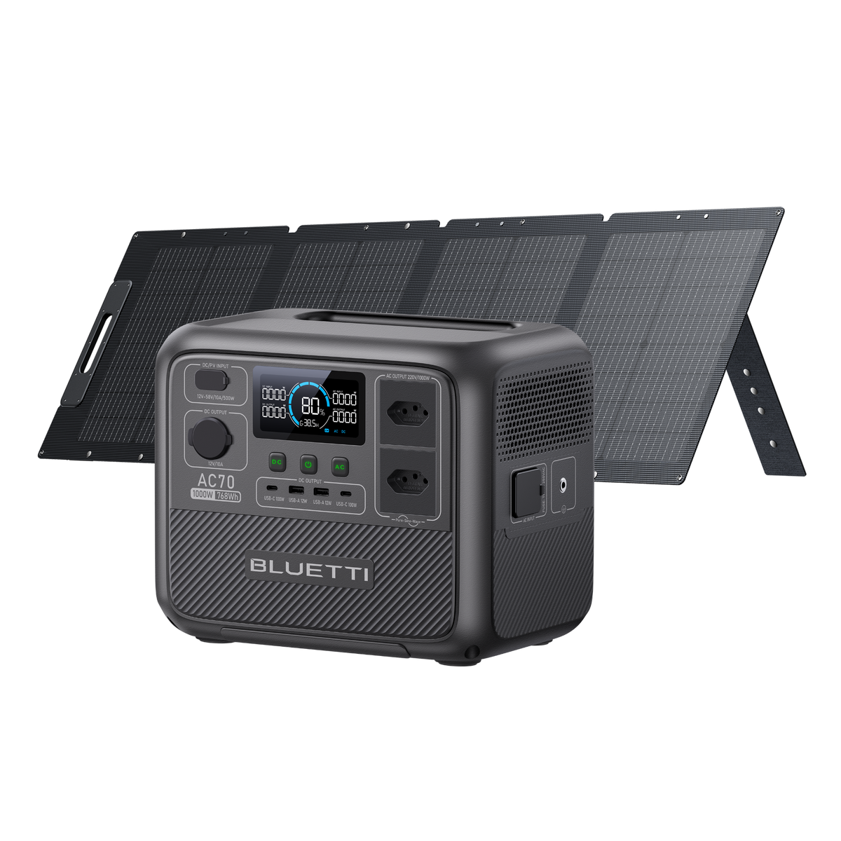 BLUETTI AC70 Estação de Energia Portátil | 1000 W 768 Wh