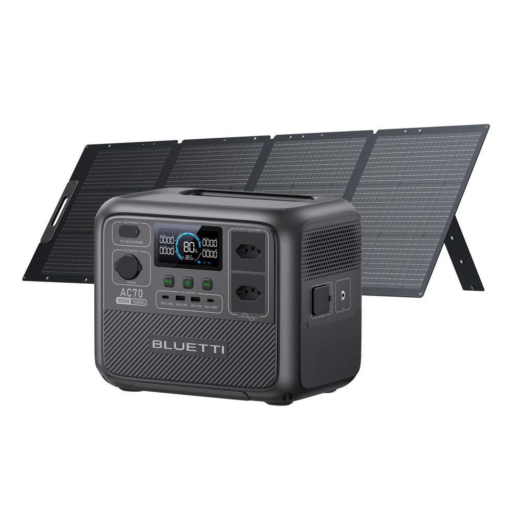 BLUETTI AC70 Estação de Energia Portátil | 1000 W 768 Wh