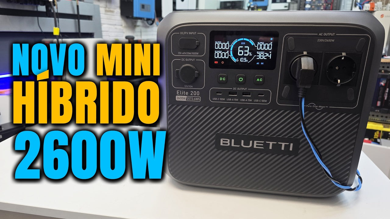 BLUETTI Elite 200 V2 Estação de Energia Portátil | 2.600 W 2.073,6