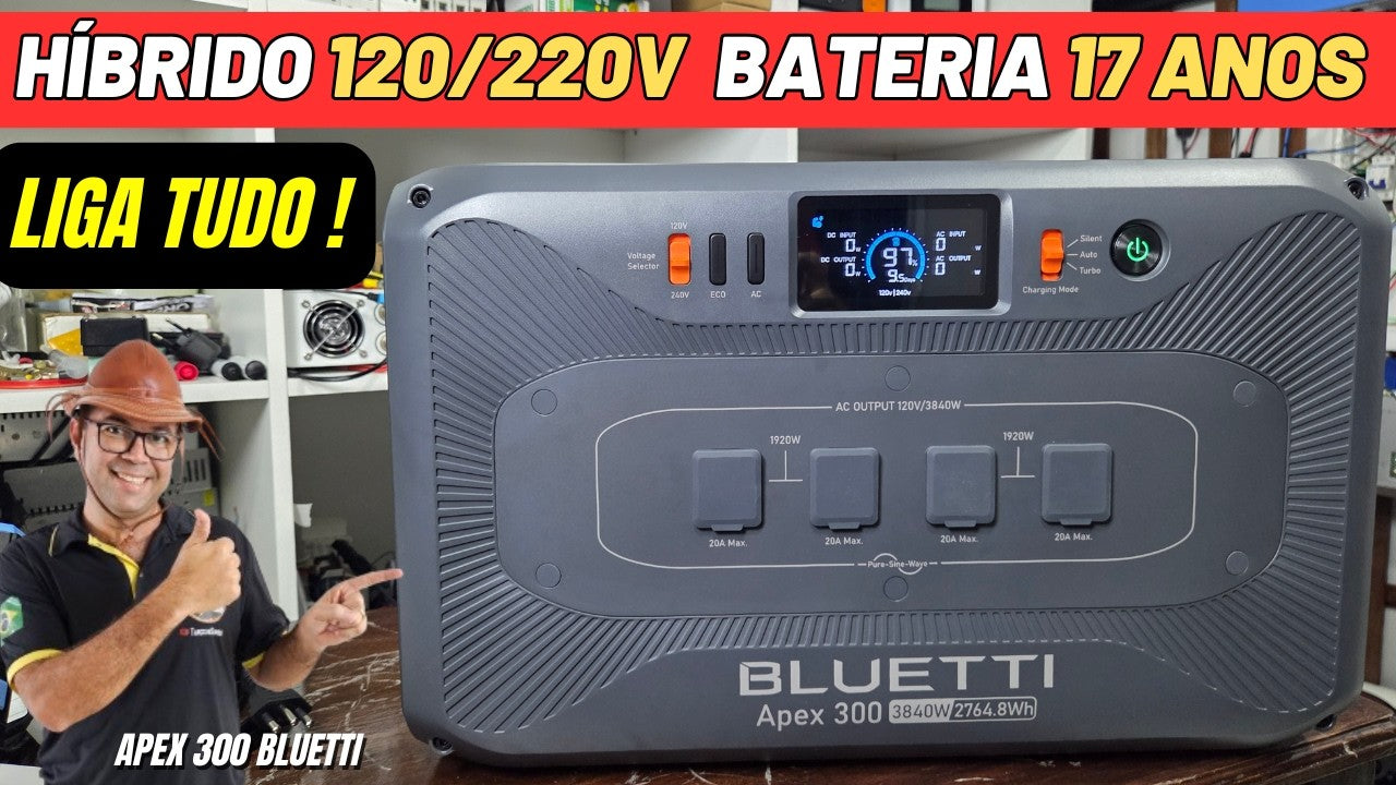 BLUETTI Apex 300 Estação de Energia Versátil | 3.840 W 2.764,8 Wh